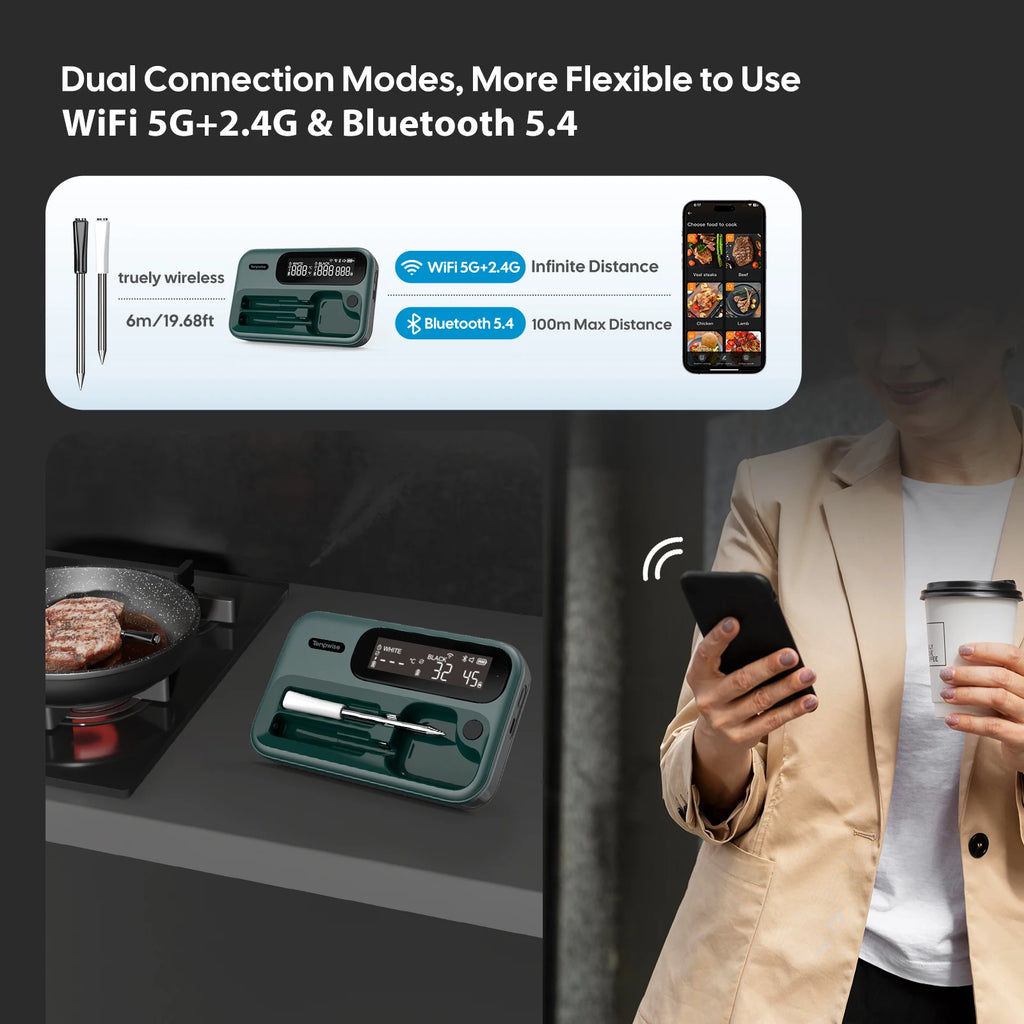 Okos Bluetooth BBQ Hús Hőmérő – Precíz Ételhőmérséklet Mérő