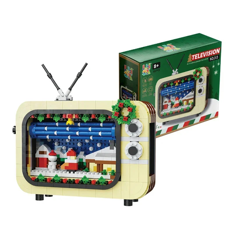 Mini építőkockákból összeállítható retro TV modell, kreatív és oktató játék gyerekeknek. Tökéletes karácsonyi ajándék, fejleszti a kézügyességet és a kreativitást. Műanyagból készült, könnyen összerakható