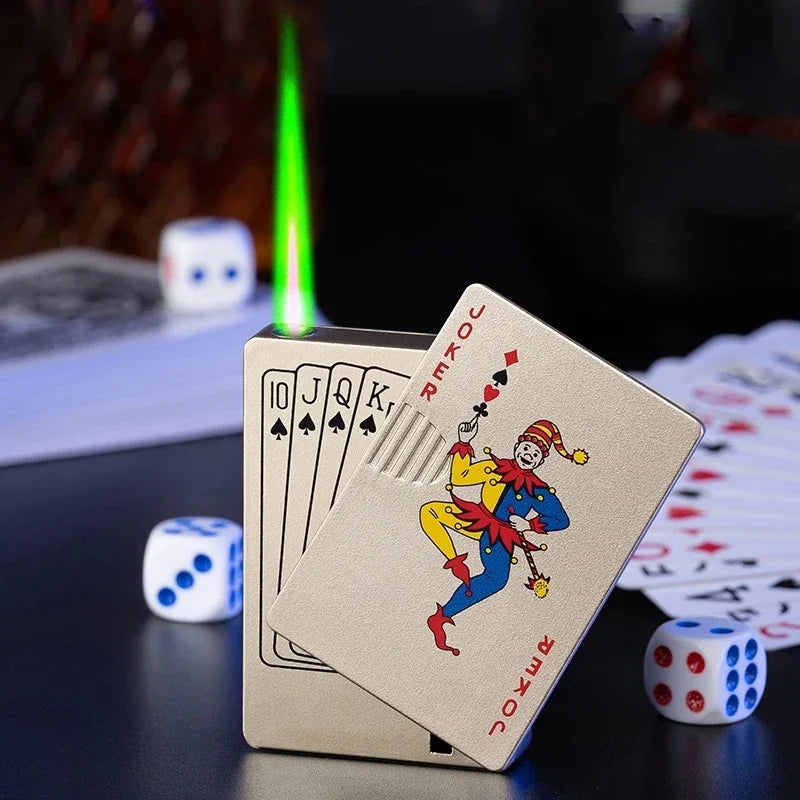 Kreatív Kártyalap Öngyújtó – Fém, Szélálló, Ász Pik Dizájn,