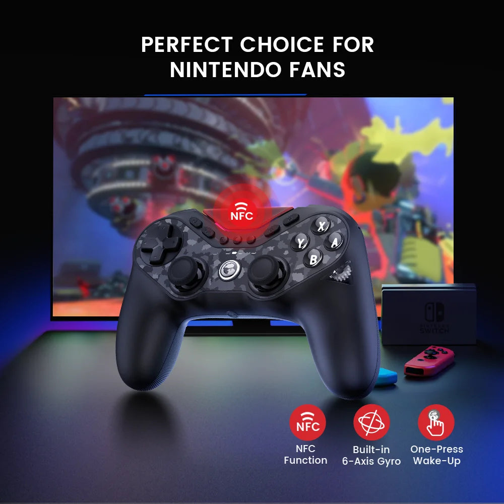GameSir Tarantula Pro Switch 2 – Vezeték nélküli gamepad 9 programozható gombbal, 6 tengelyes giroszkóppal és NFC-vel